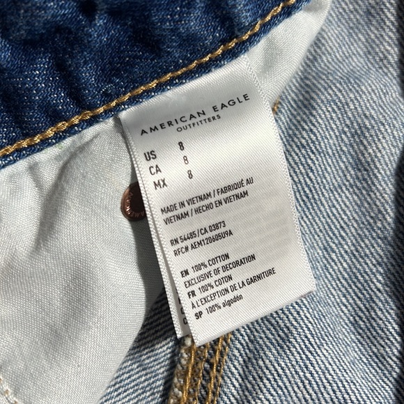 American Eagle Tomgirl Midi Short Size 8 Distressed Look - Picture 4 of 4